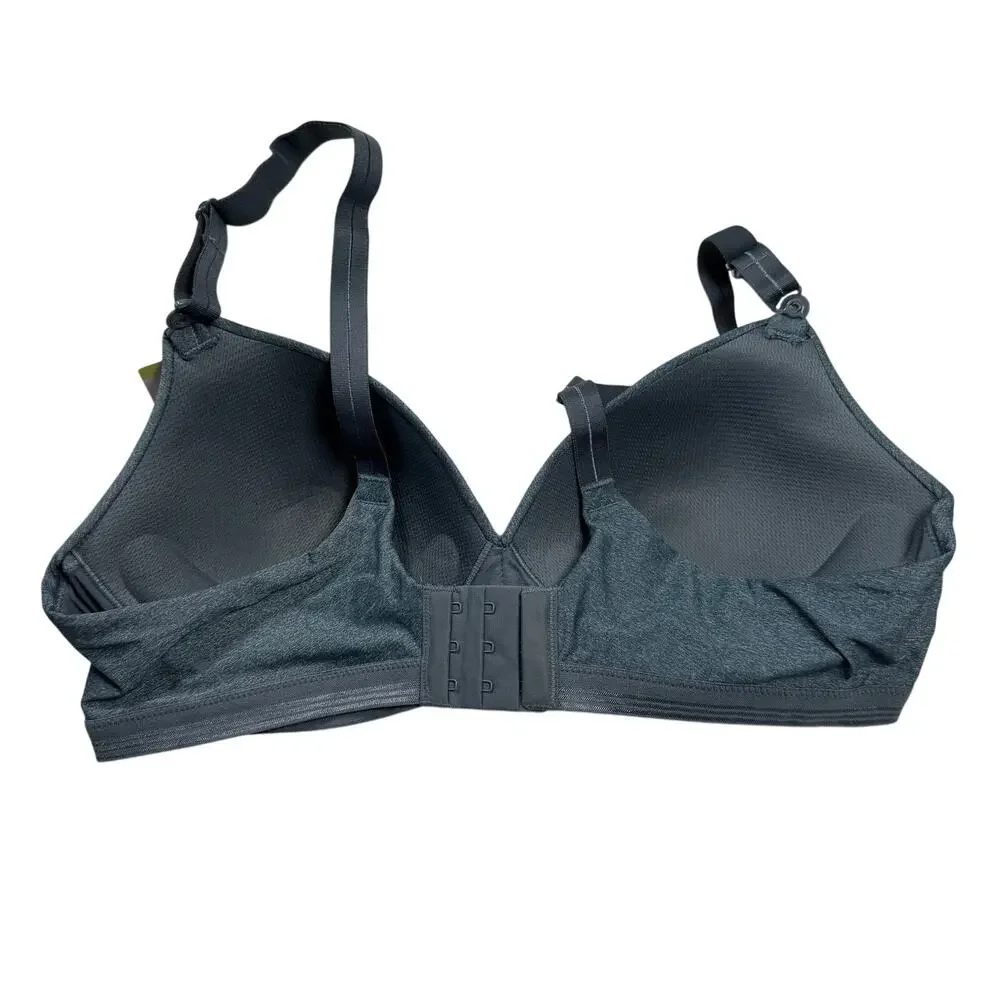 Warners Play It Cool Bra Womens 38B Wireless Lift Lightly Lined Blue Gray NWT